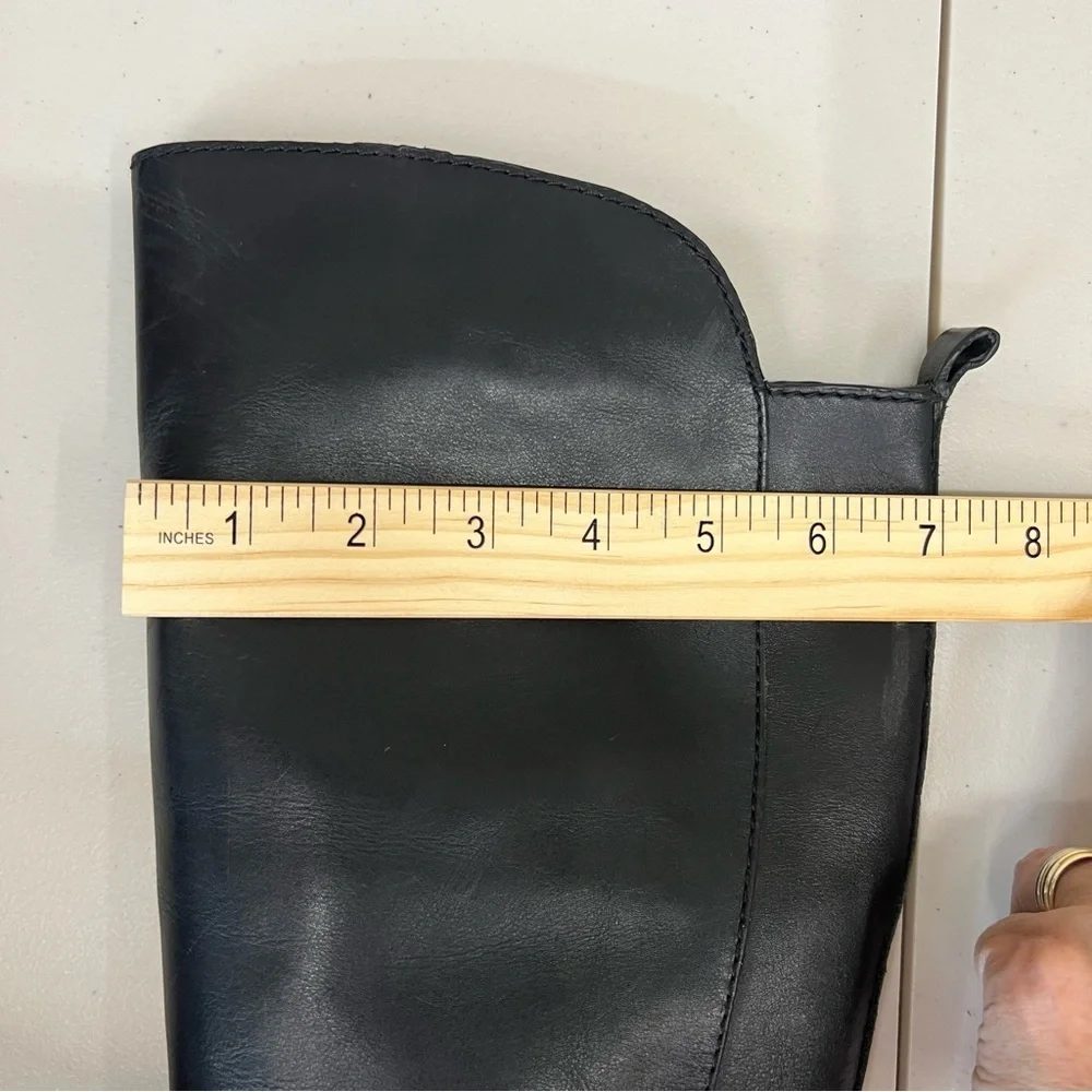 Belle by Sigerson Morrison Jamie Black Leather OTK Boots‎ Size 9